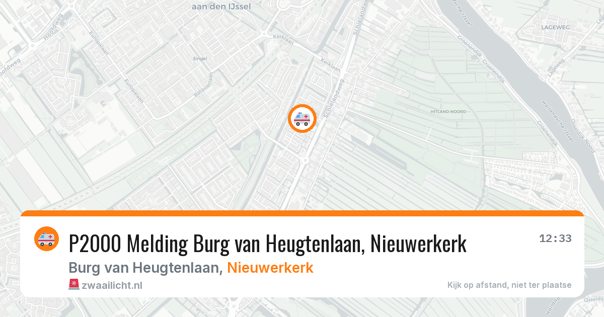 P2000 Melding Burg van Heugtenlaan, Nieuwerkerk — 4 feb 2026