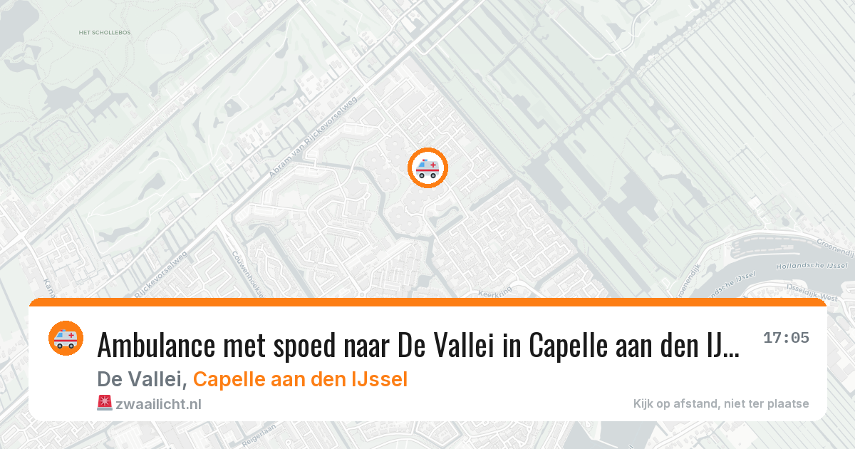 Ambulance met spoed naar De Vallei in Capelle aan den IJssel — 12 jun 2026