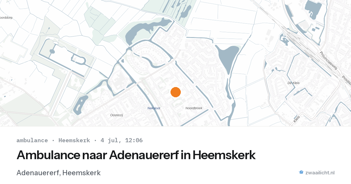 Ambulance naar Adenauererf in Heemskerk — 4 jul 2026