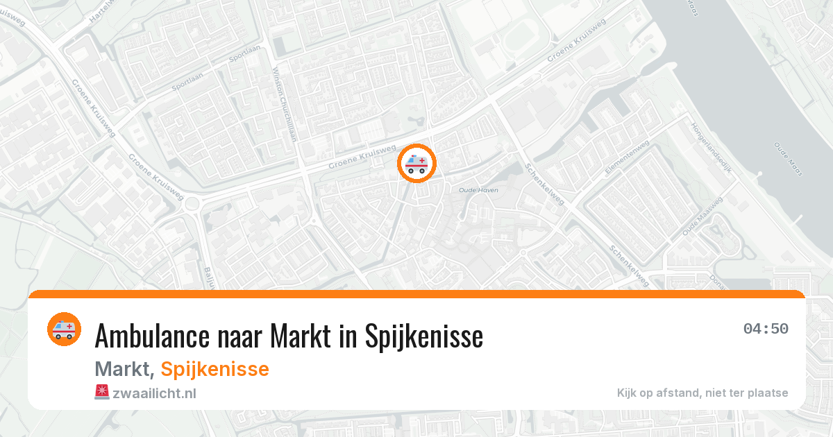 Ambulance naar Markt in Spijkenisse — 15 mrt 2026