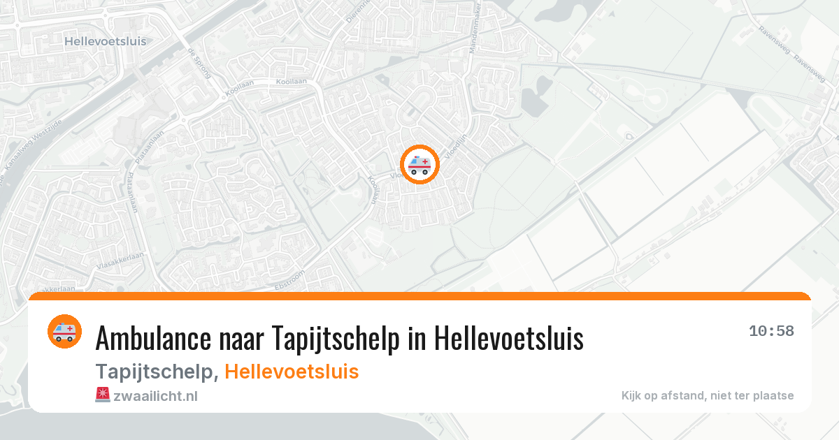 Ambulance naar Tapijtschelp in Hellevoetsluis — 22 jun 2026