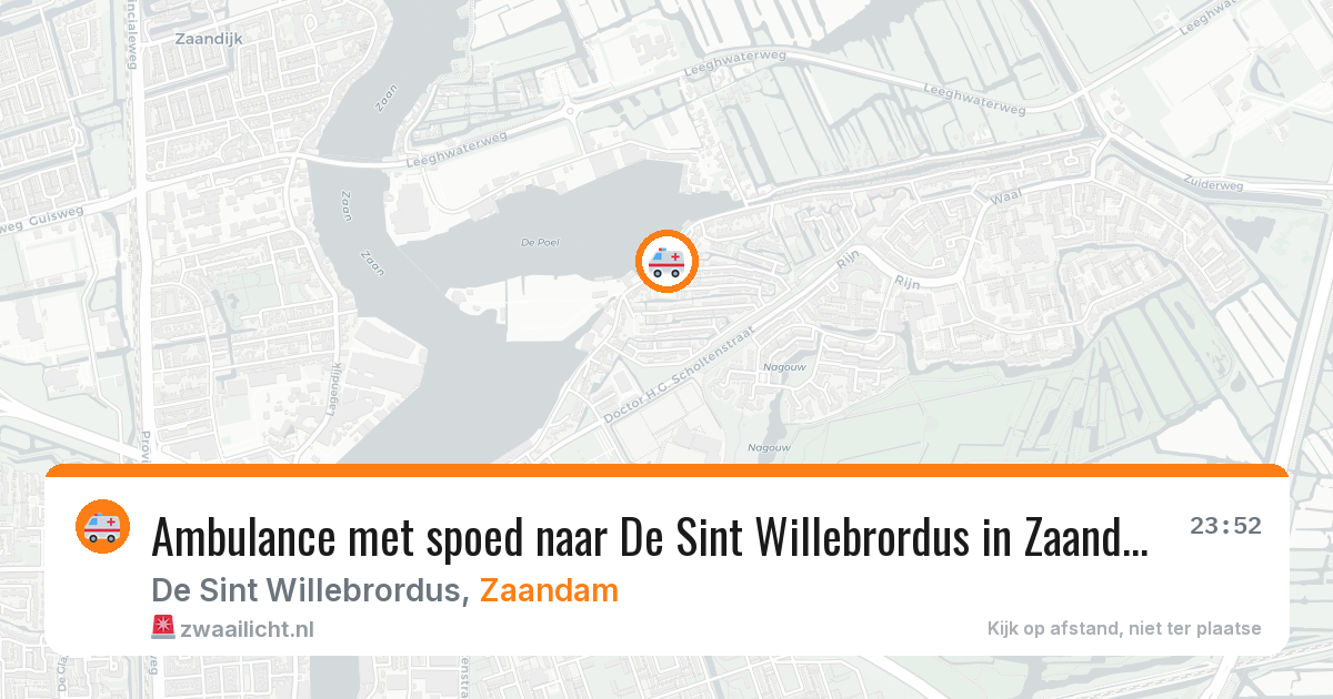 Ambulance met spoed naar De Sint Willebrordus in Zaandam — 11 feb 2026