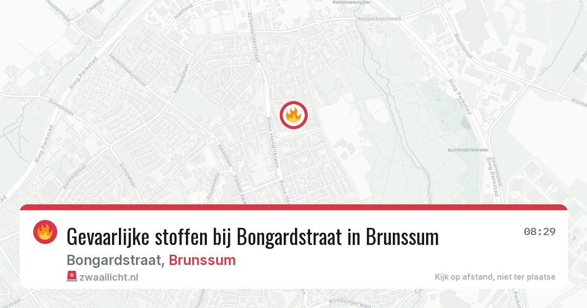 Gevaarlijke stoffen bij Bongardstraat in Brunssum — 30 jun 2026