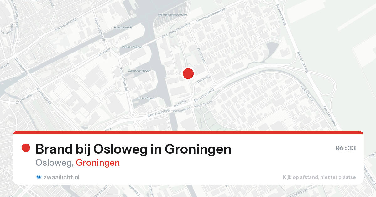 Brand bij Osloweg in Groningen — 14 aug 2026