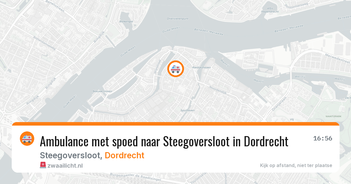 Ambulance met spoed naar Steegoversloot in Dordrecht — 2 jun 2026