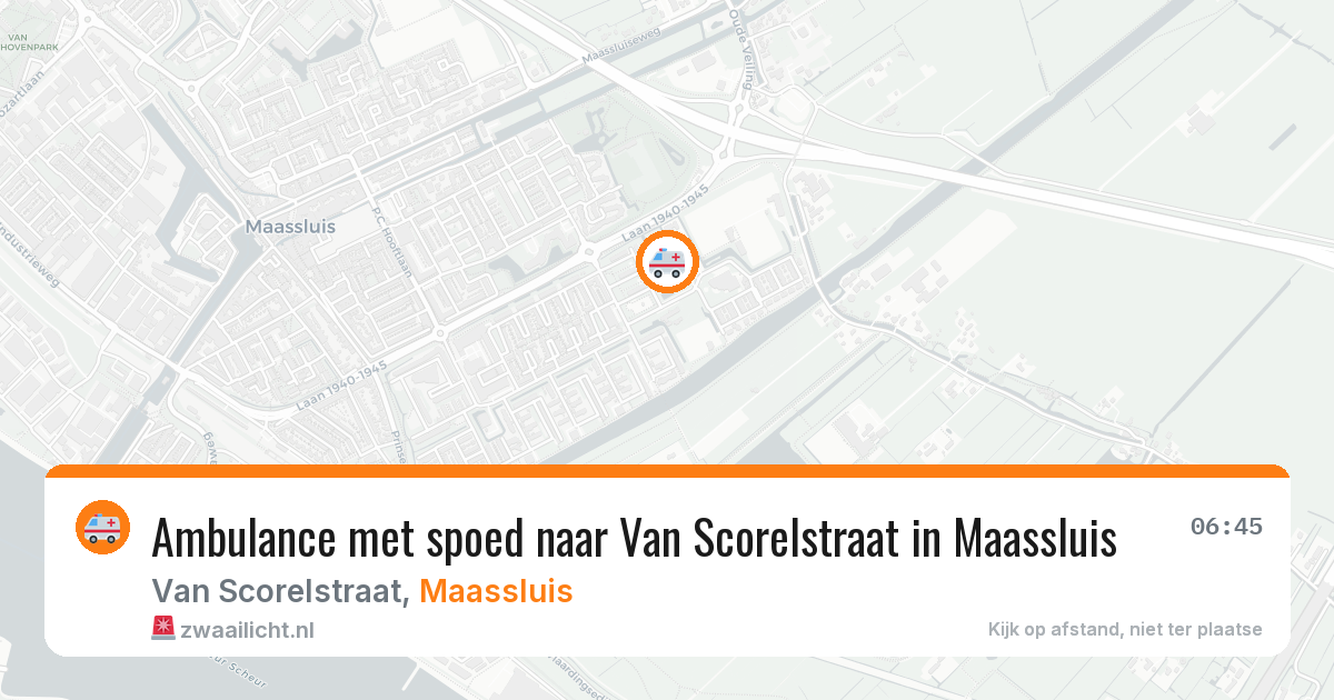 Ambulance met spoed naar Van Scorelstraat in Maassluis — 20 mei 2026