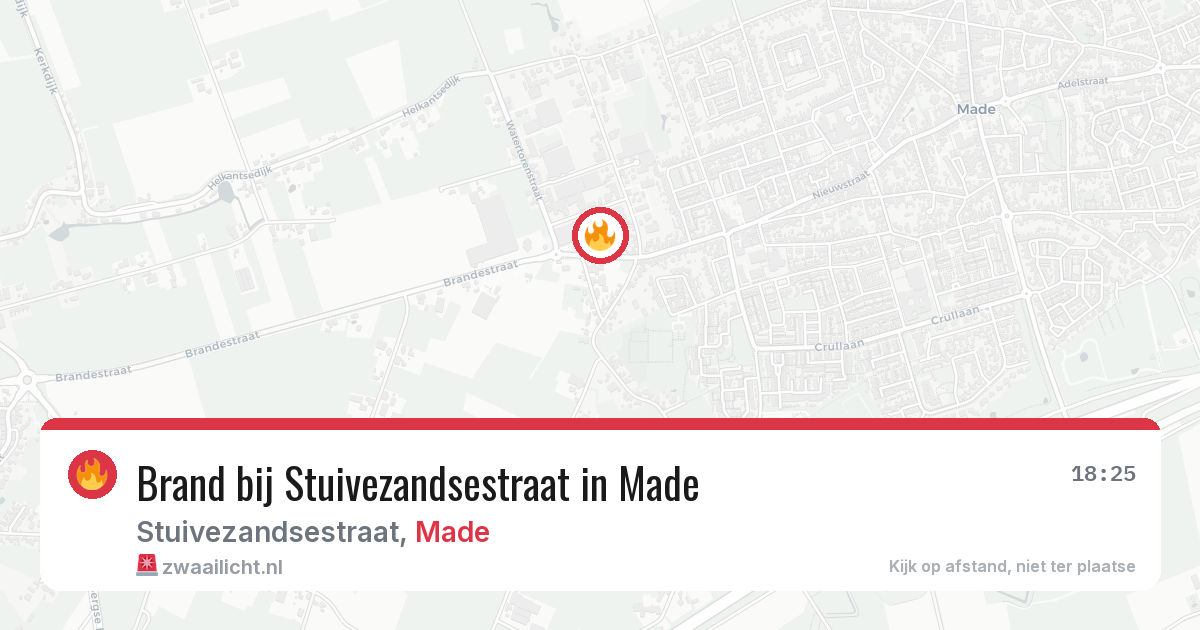 Brand bij Stuivezandsestraat in Made — 9 mei 2026