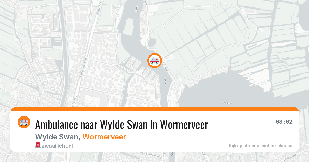 Ambulance naar Wylde Swan in Wormerveer — 6 aug 2026