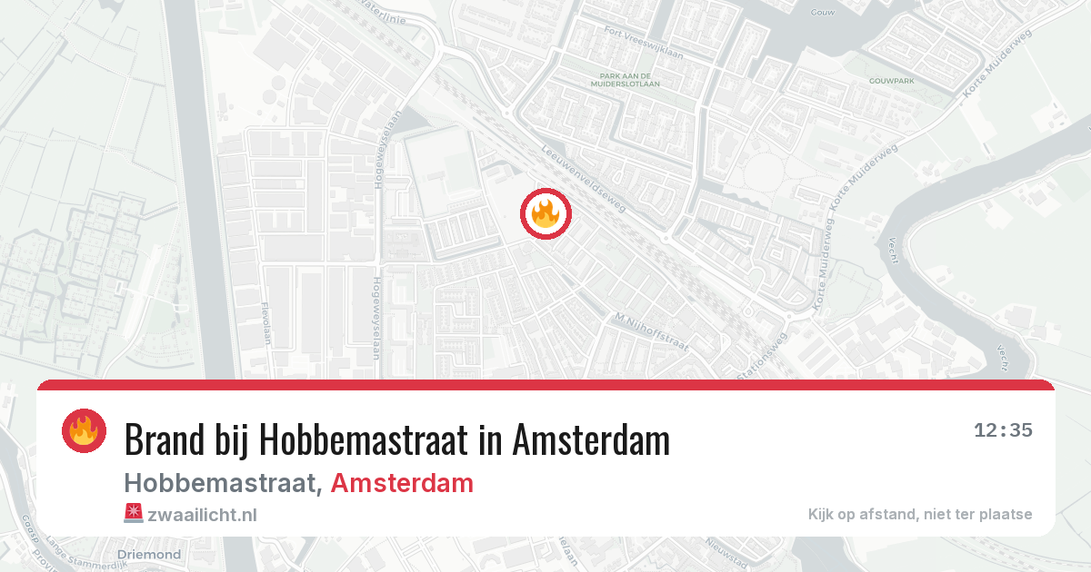 Brand bij Hobbemastraat in Amsterdam — 28 mrt 2026