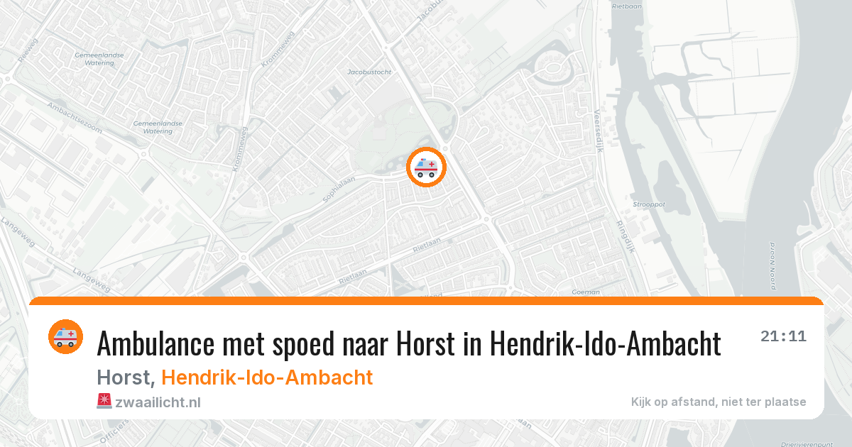 Ambulance met spoed naar Horst in Hendrik-Ido-Ambacht — 12 jun 2026