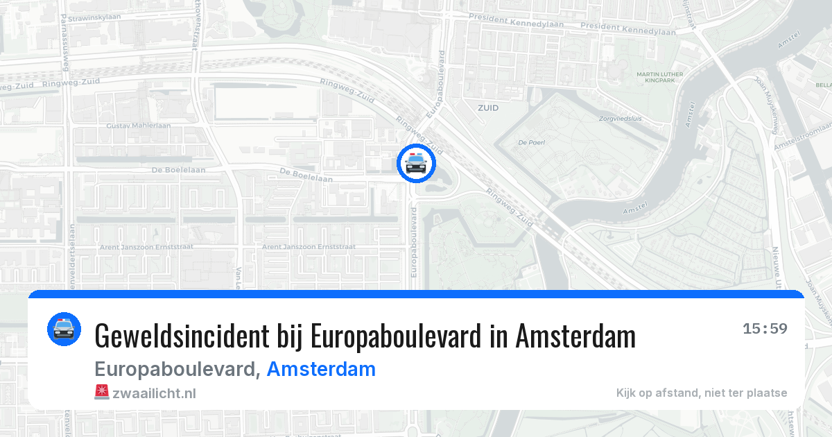 Geweldsincident bij Europaboulevard in Amsterdam — 12 aug 2026