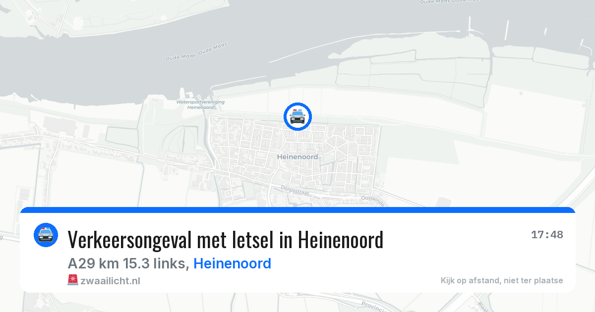 Verkeersongeval met letsel in Heinenoord — 27 jul 2026