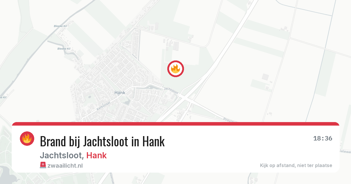 Brand bij Jachtsloot in Hank — 24 apr 2026