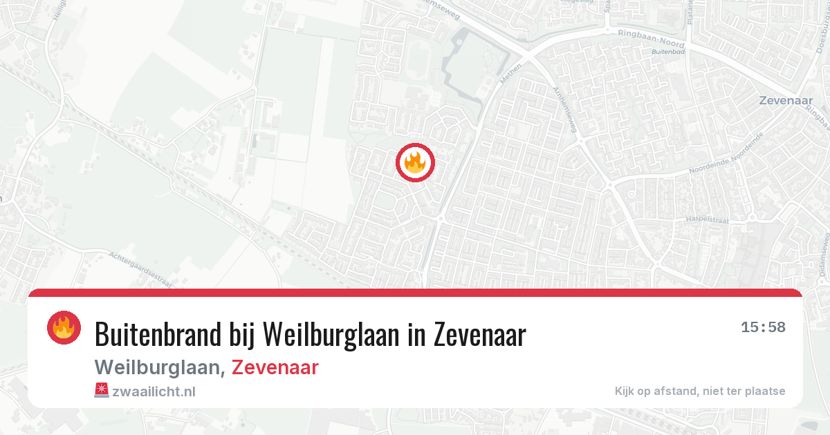 Buitenbrand bij Weilburglaan in Zevenaar — 15 apr 2026