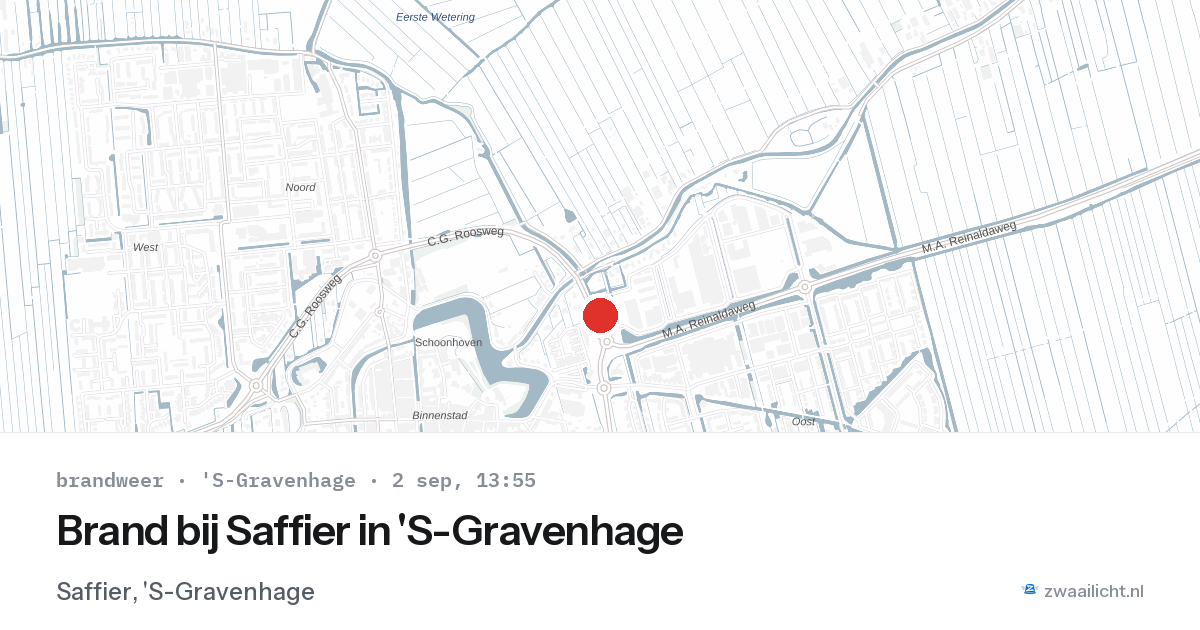 Brand bij Saffier in 'S-Gravenhage — 2 sep 2026