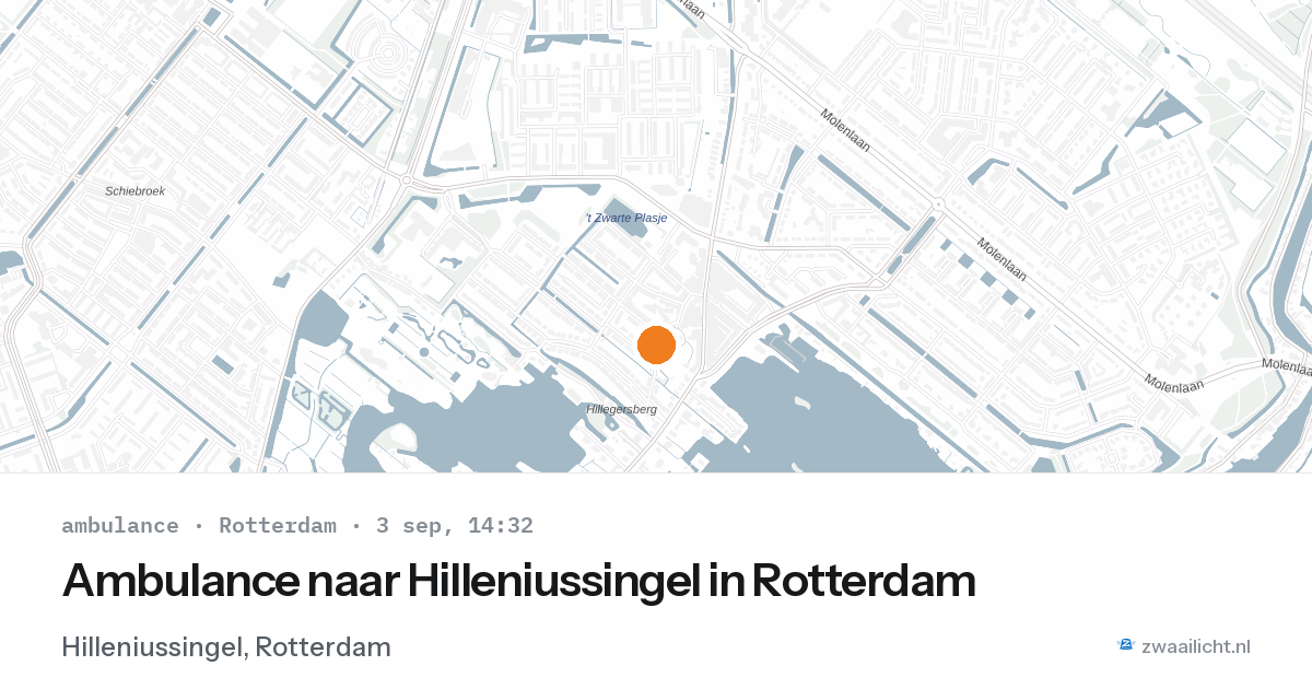 Ambulance naar Hilleniussingel in Rotterdam — 3 sep 2026