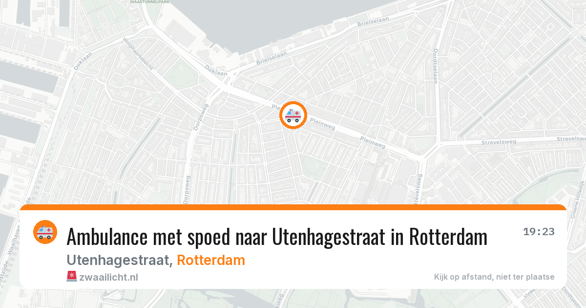 Ambulance met spoed naar Utenhagestraat in Rotterdam — 25 jul 2026