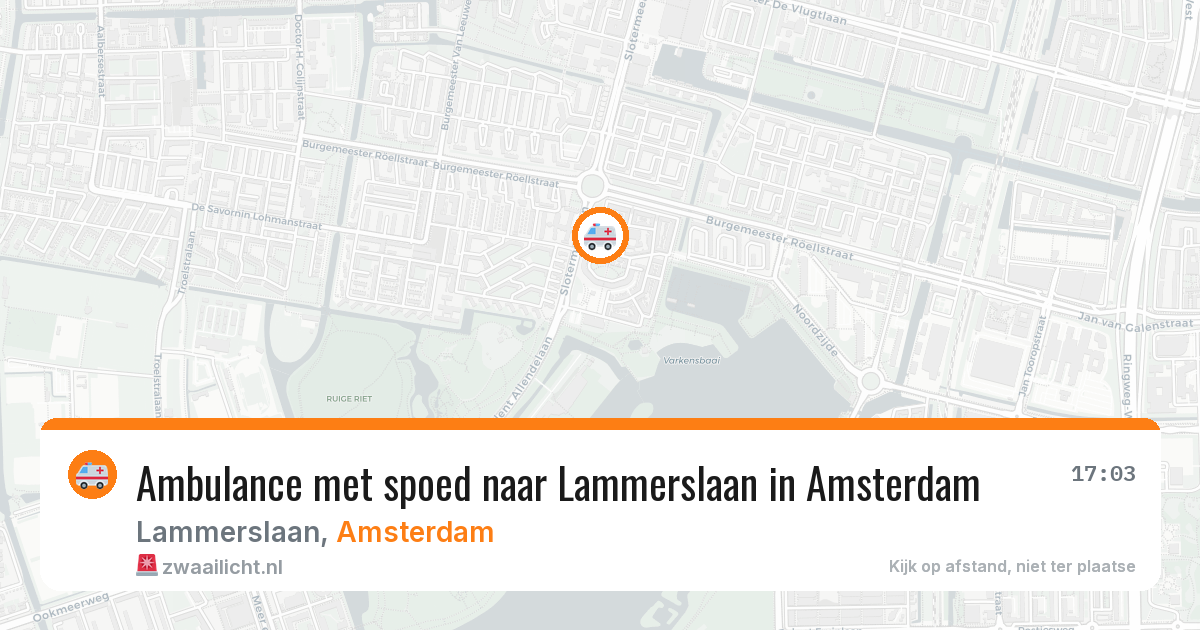 Ambulance met spoed naar Lammerslaan in Amsterdam — 21 mei 2026
