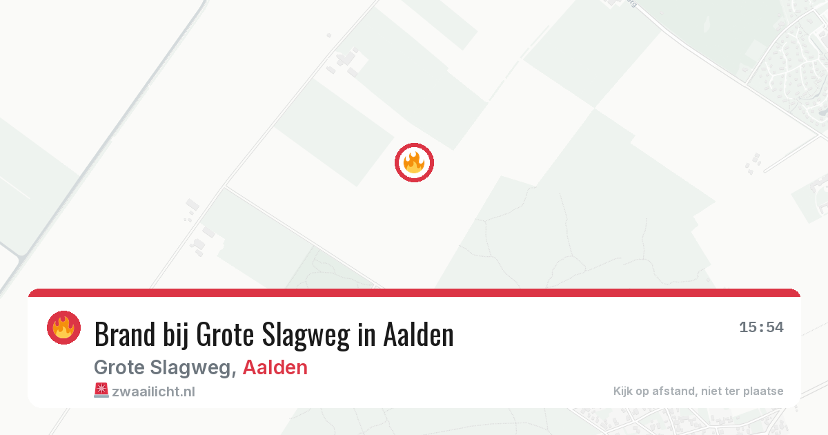 Brand bij Grote Slagweg in Aalden — 3 aug 2026