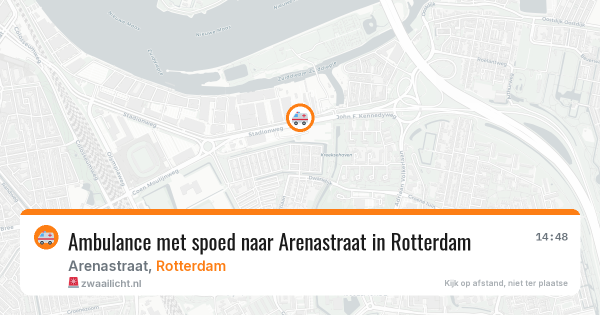 Ambulance met spoed naar Arenastraat in Rotterdam — 30 jul 2026