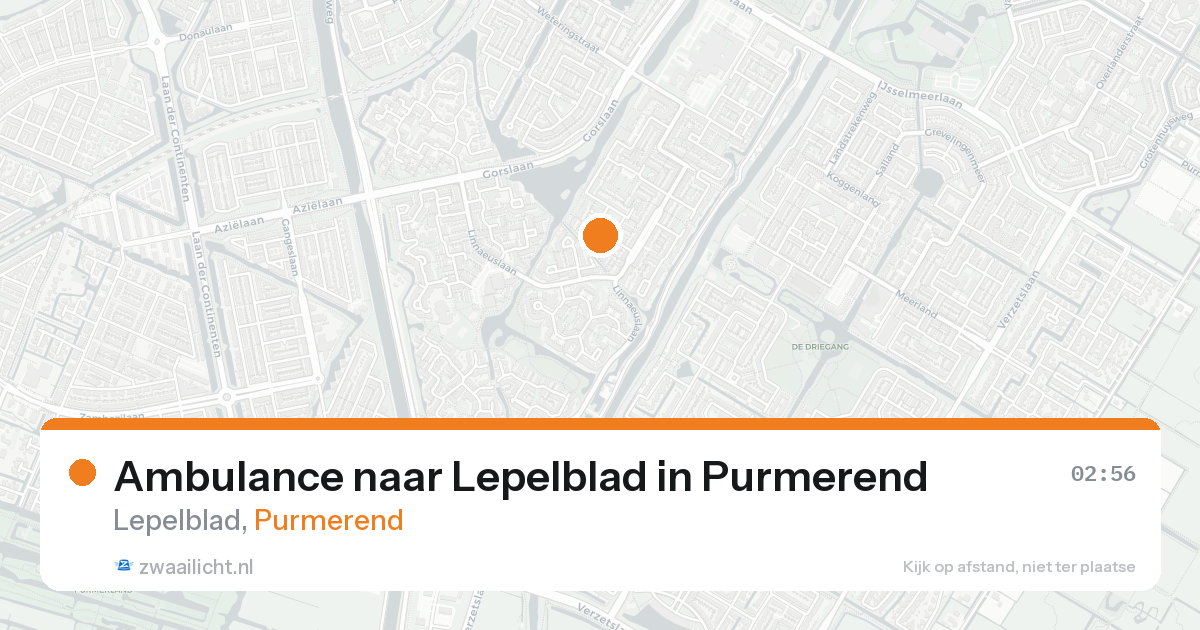 Ambulance naar Lepelblad in Purmerend — 26 aug 2026