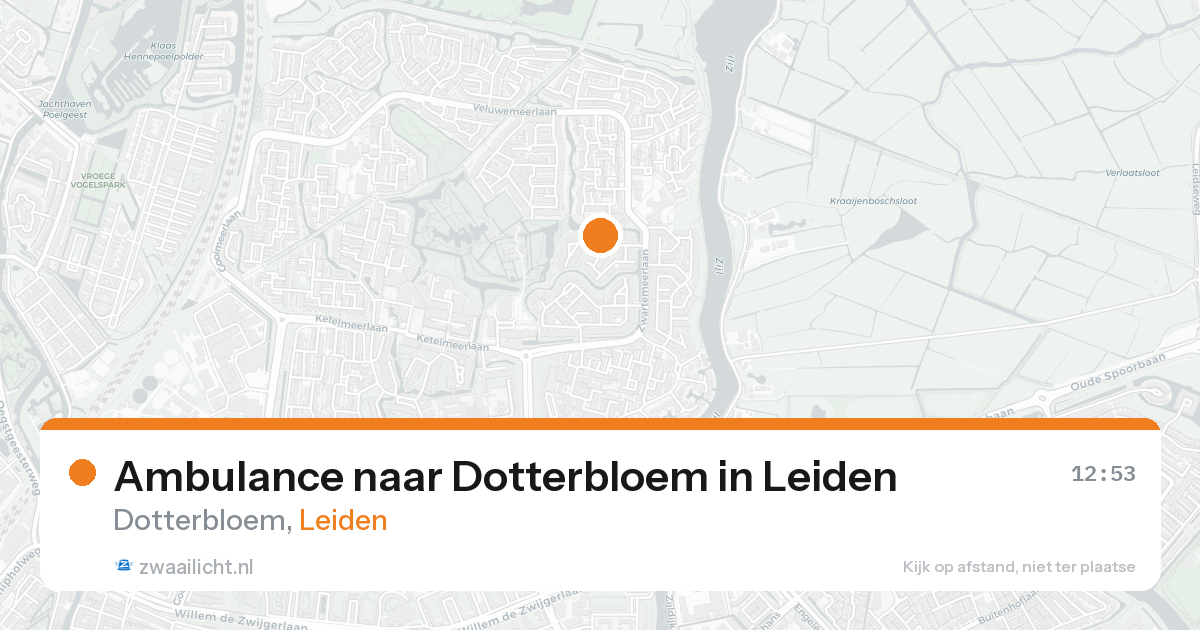 Ambulance naar Dotterbloem in Leiden — 17 aug 2026