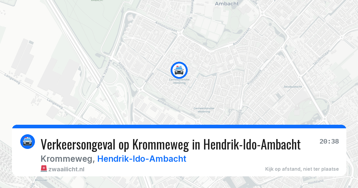 Verkeersongeval op Krommeweg in Hendrik-Ido-Ambacht — 26 mei 2026