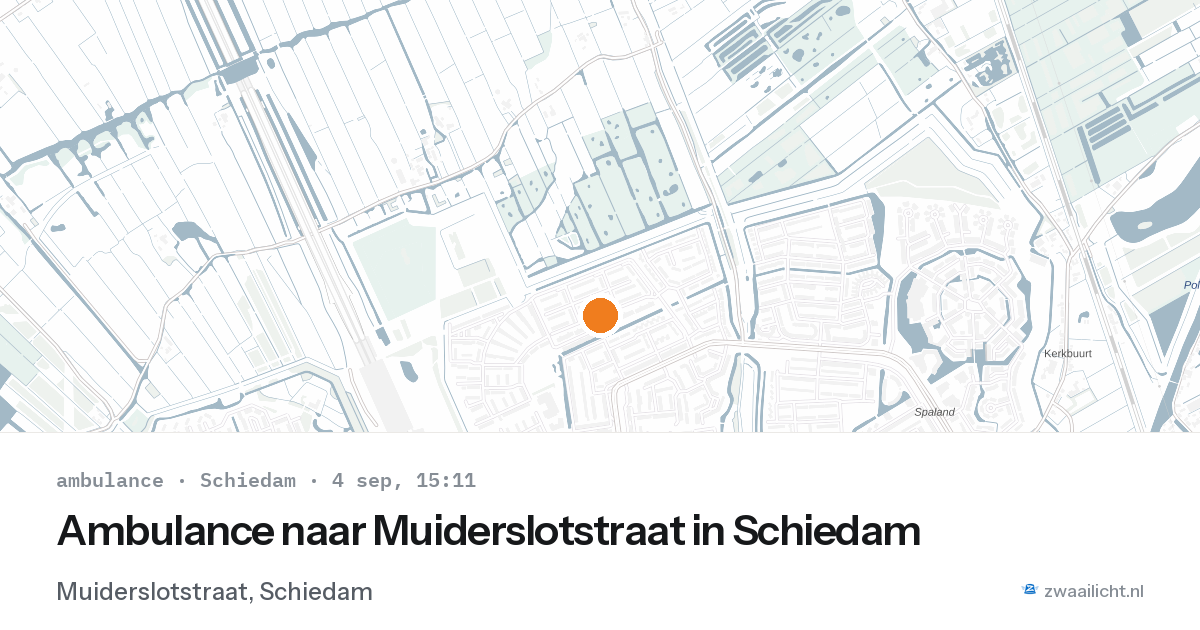 Ambulance naar Muiderslotstraat in Schiedam — 4 sep 2026