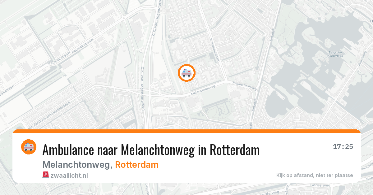 Ambulance naar Melanchtonweg in Rotterdam — 17 apr 2026