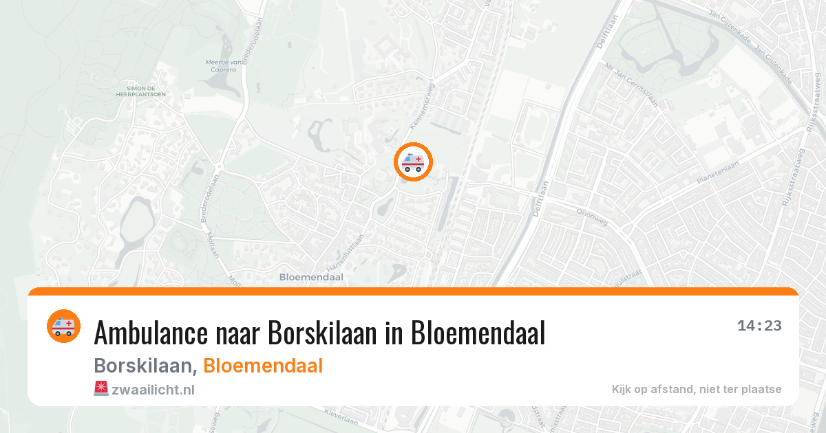 Ambulance naar Borskilaan in Bloemendaal — 6 aug 2026