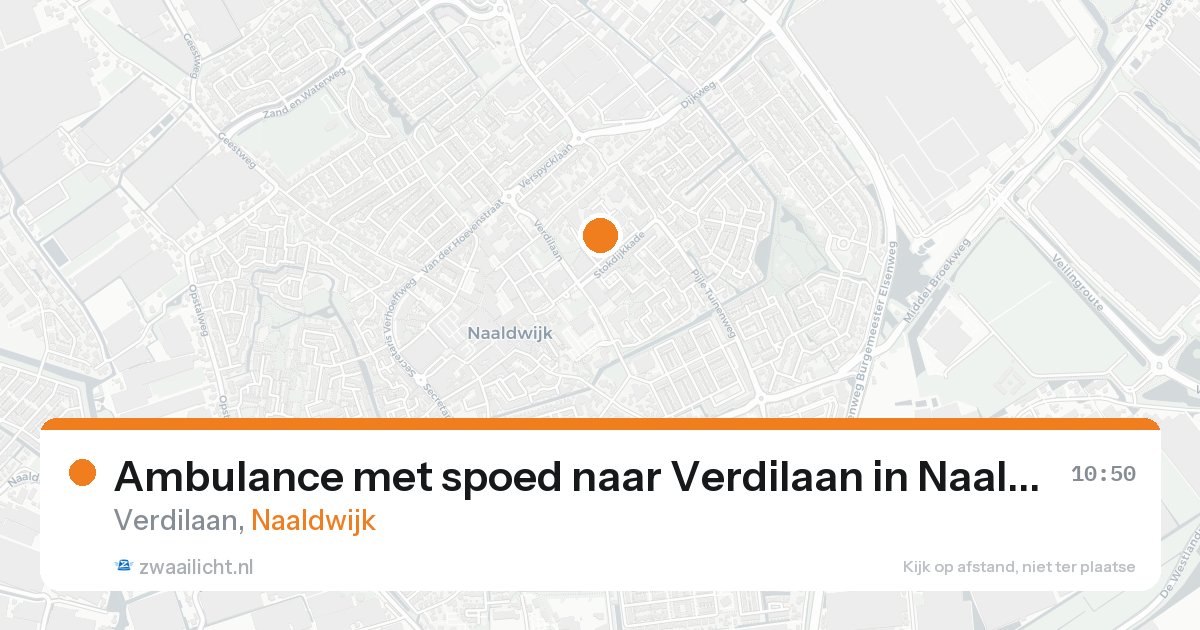 Ambulance met spoed naar Verdilaan in Naaldwijk — 8 mei 2026