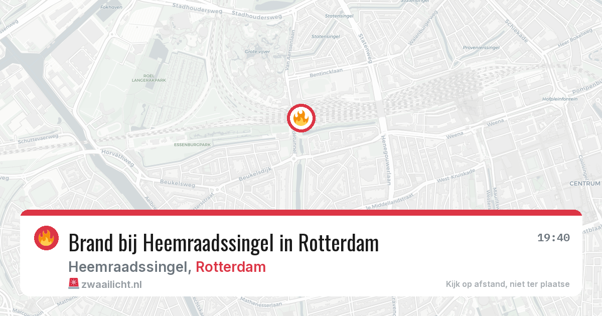 Brand bij Heemraadssingel in Rotterdam — 23 jul 2026