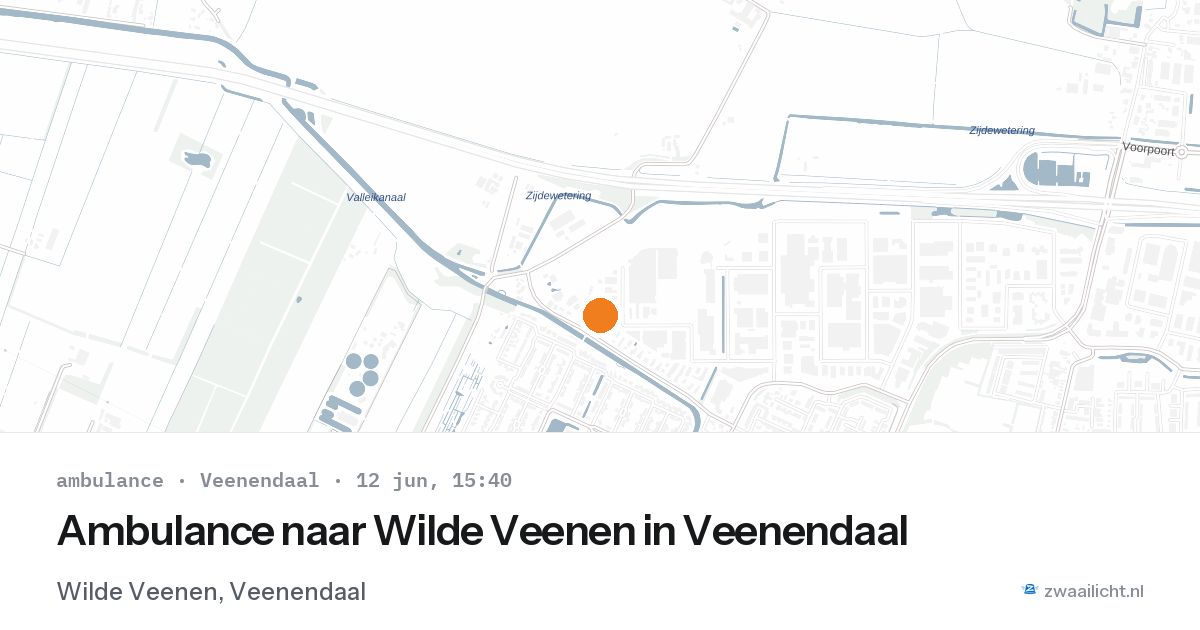 Ambulance naar Wilde Veenen in Veenendaal — 12 jun 2026