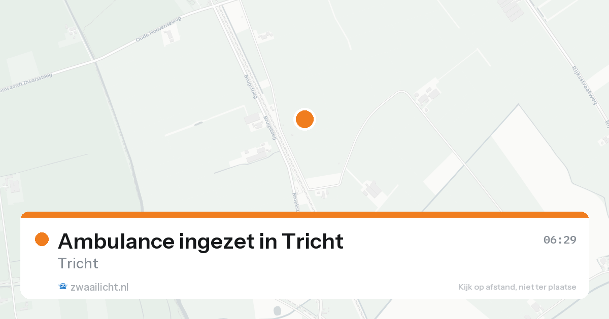 Ambulance ingezet in Tricht — 22 aug 2026