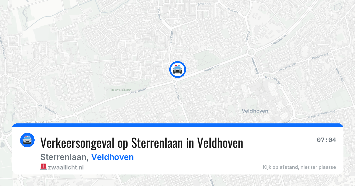 Verkeersongeval op Sterrenlaan in Veldhoven — 8 mei 2026