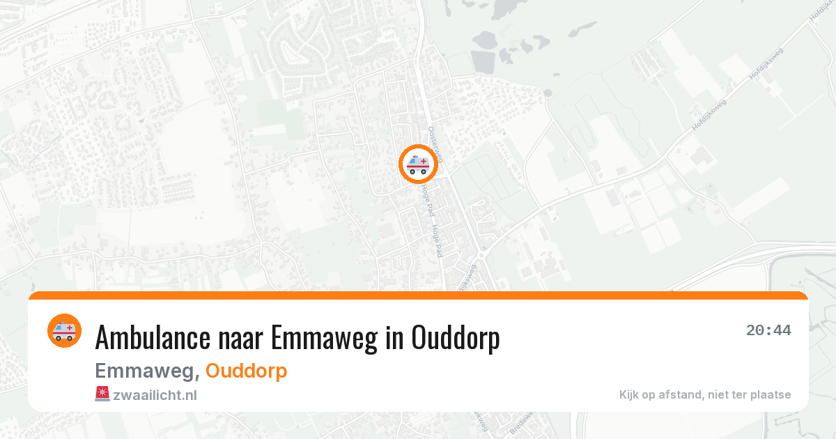 Ambulance naar Emmaweg in Ouddorp — 23 mei 2026