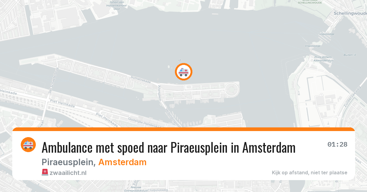 Ambulance met spoed naar Piraeusplein in Amsterdam — 12 apr 2026