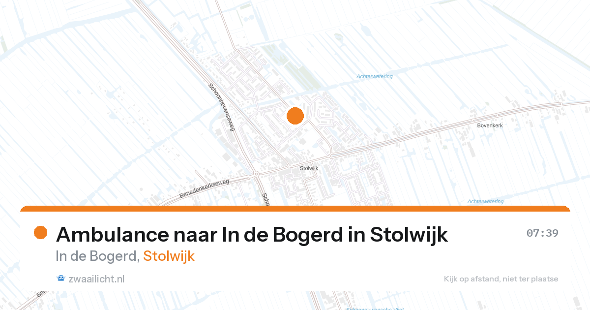 Ambulance naar In de Bogerd in Stolwijk — 25 aug 2026