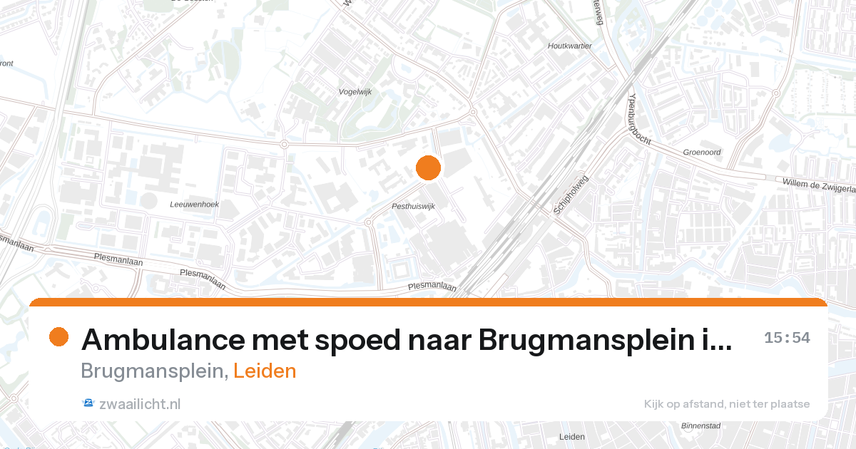 Ambulance met spoed naar Brugmansplein in Leiden — 8 mei 2026