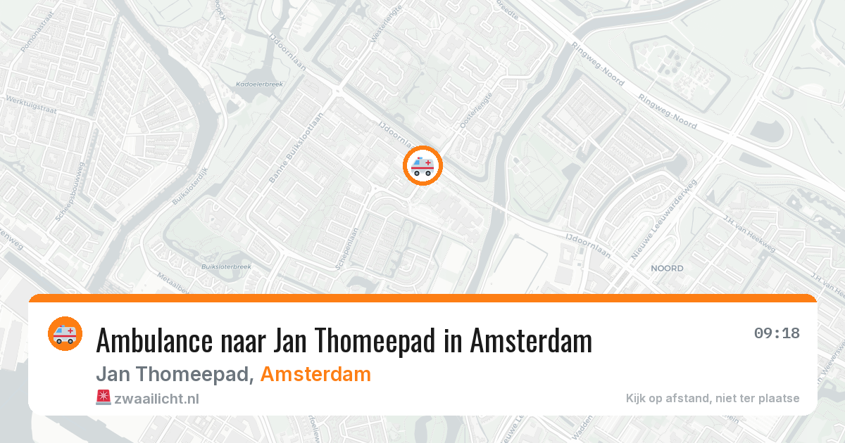 Ambulance naar Jan Thomeepad in Amsterdam — 30 jan 2026