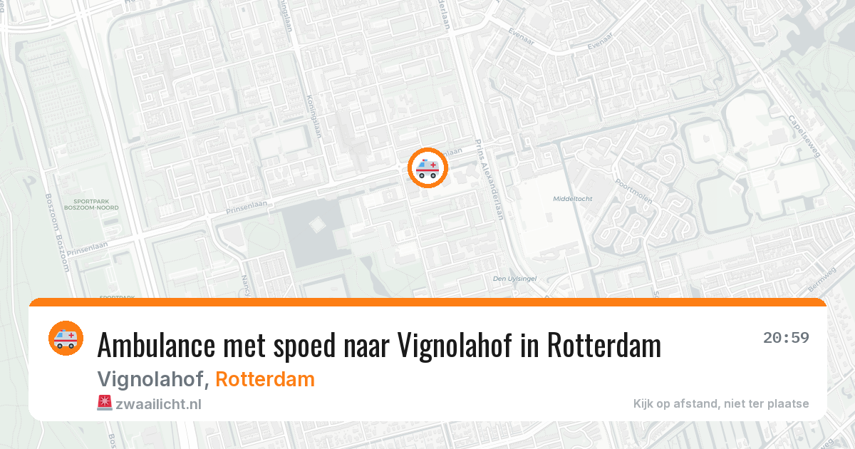 Ambulance met spoed naar Vignolahof in Rotterdam — 14 apr 2026