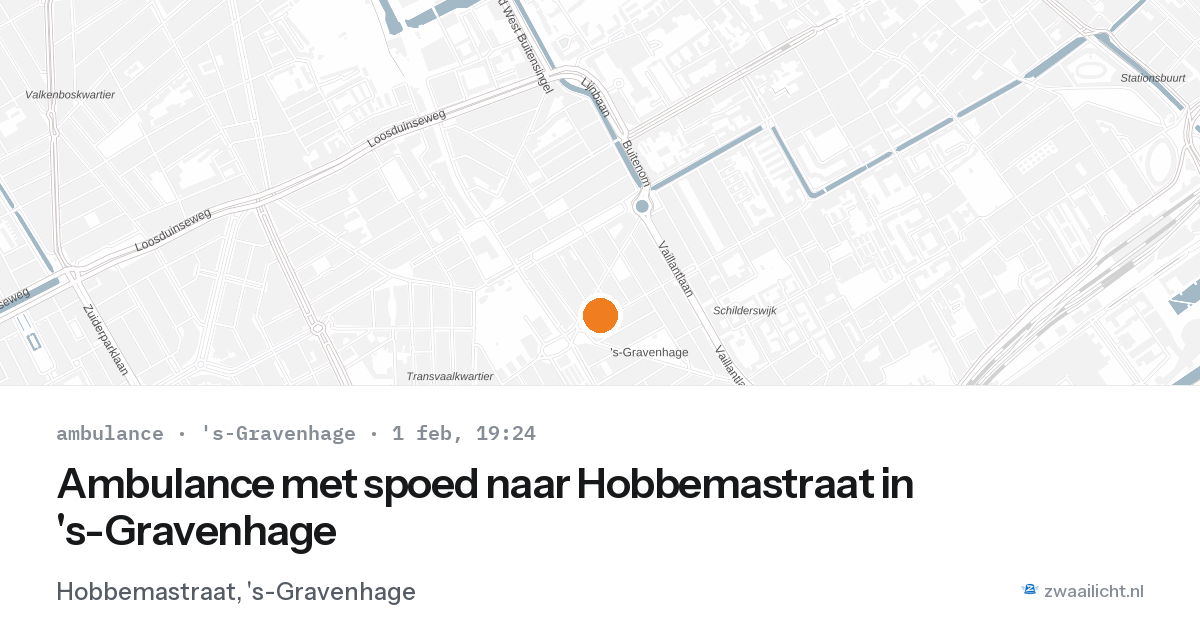Ambulance met spoed naar Hobbemastraat in 's-Gravenhage — 1 feb 2026