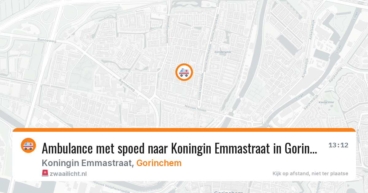 Ambulance met spoed naar Koningin Emmastraat in Gorinchem — 18 jan 2026