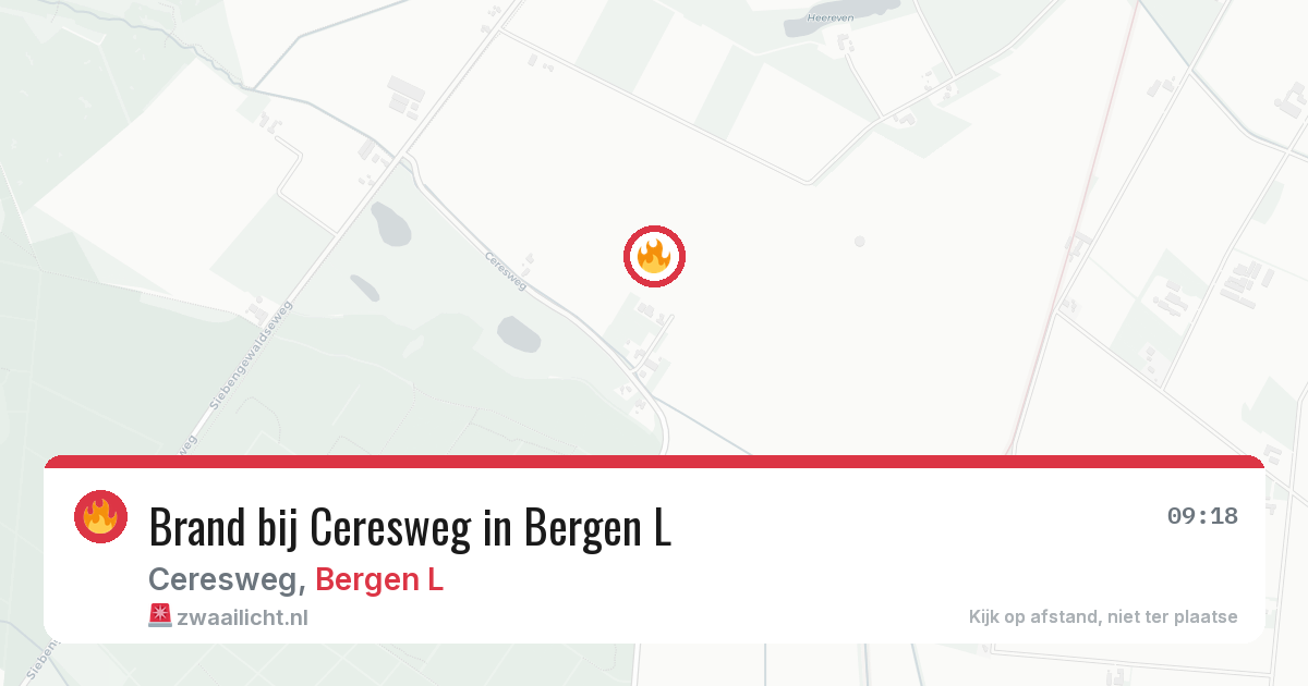 Brand bij Ceresweg in Bergen L — 26 mei 2026