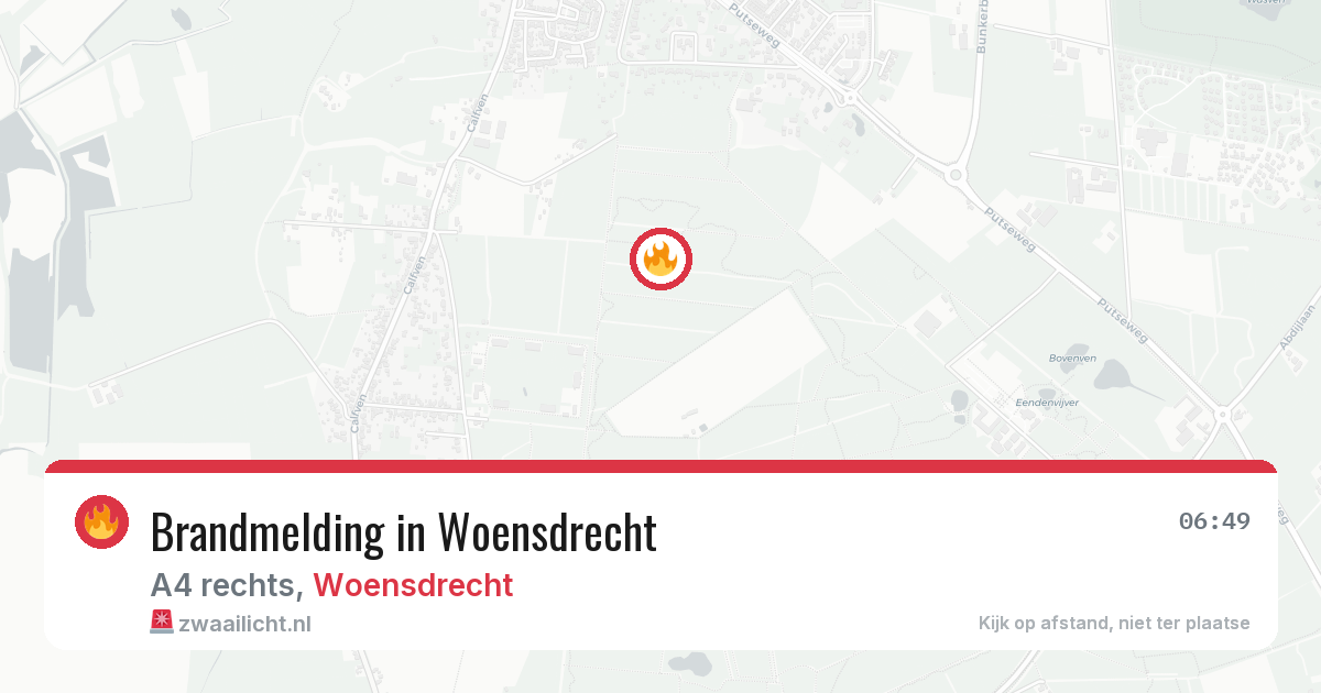 Brandmelding in Woensdrecht — 14 jul 2026