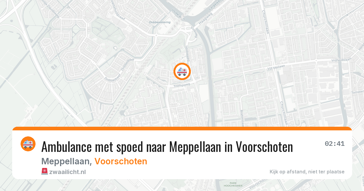 Ambulance met spoed naar Meppellaan in Voorschoten — 10 jul 2026