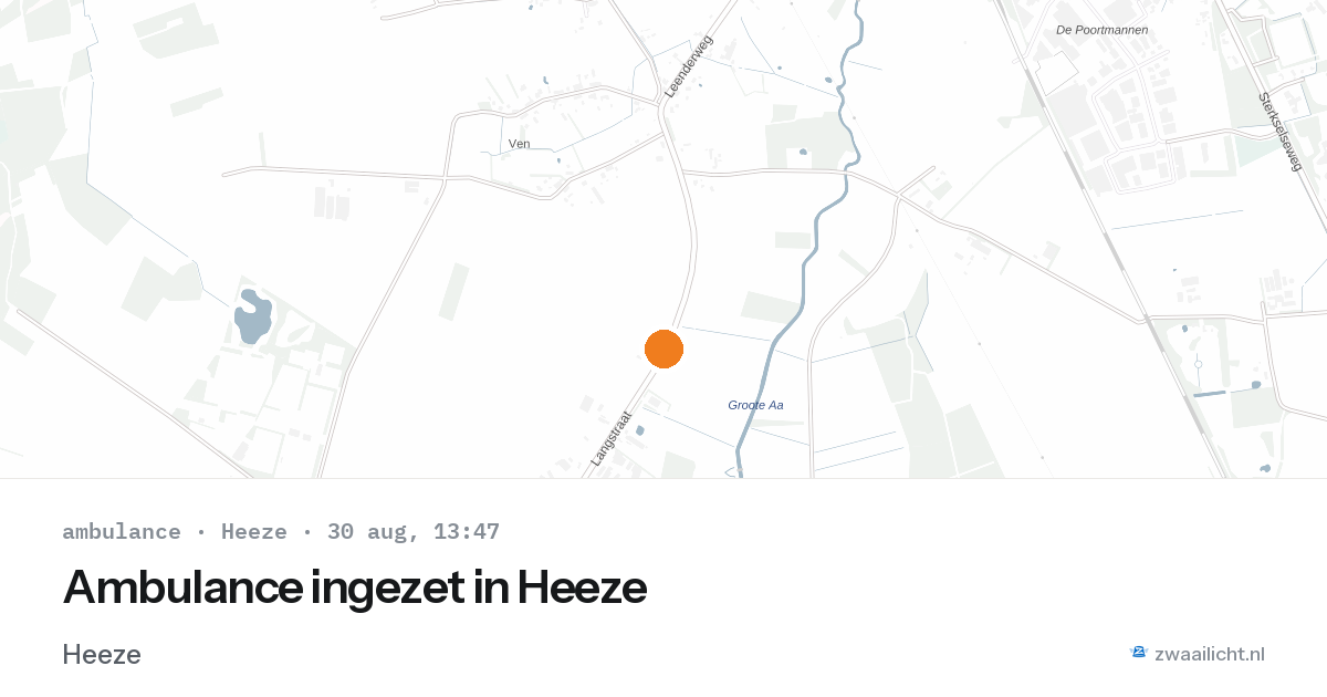 Ambulance ingezet in Heeze — 30 aug 2026