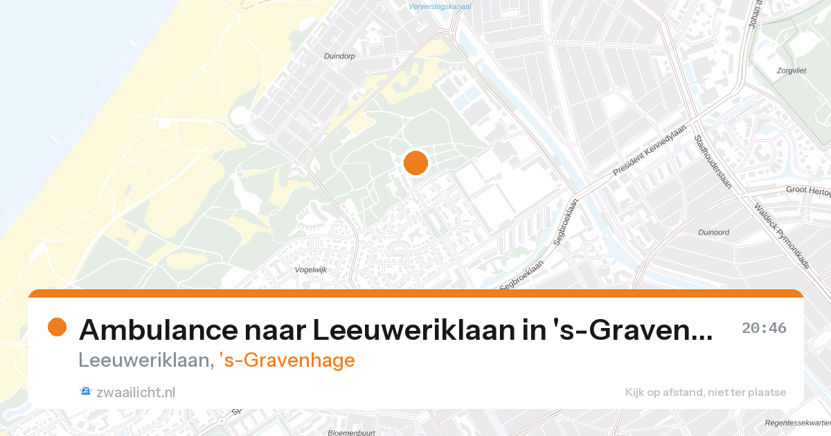 Ambulance naar Leeuweriklaan in 's-Gravenhage — 27 aug 2026