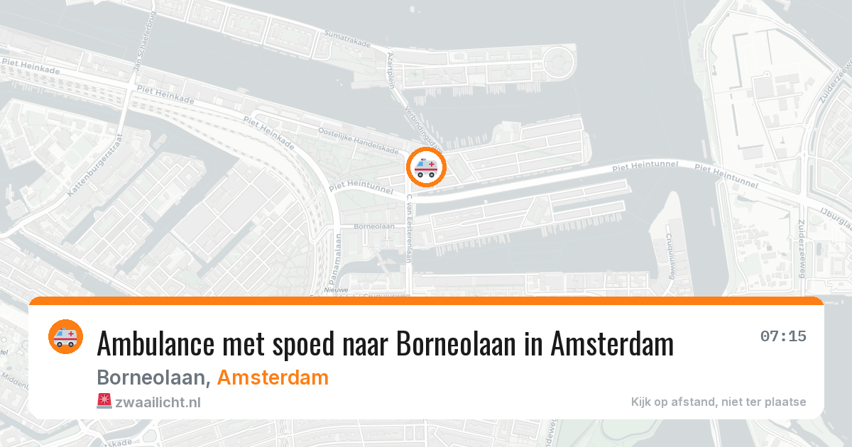 Ambulance met spoed naar Borneolaan in Amsterdam — 9 apr 2026