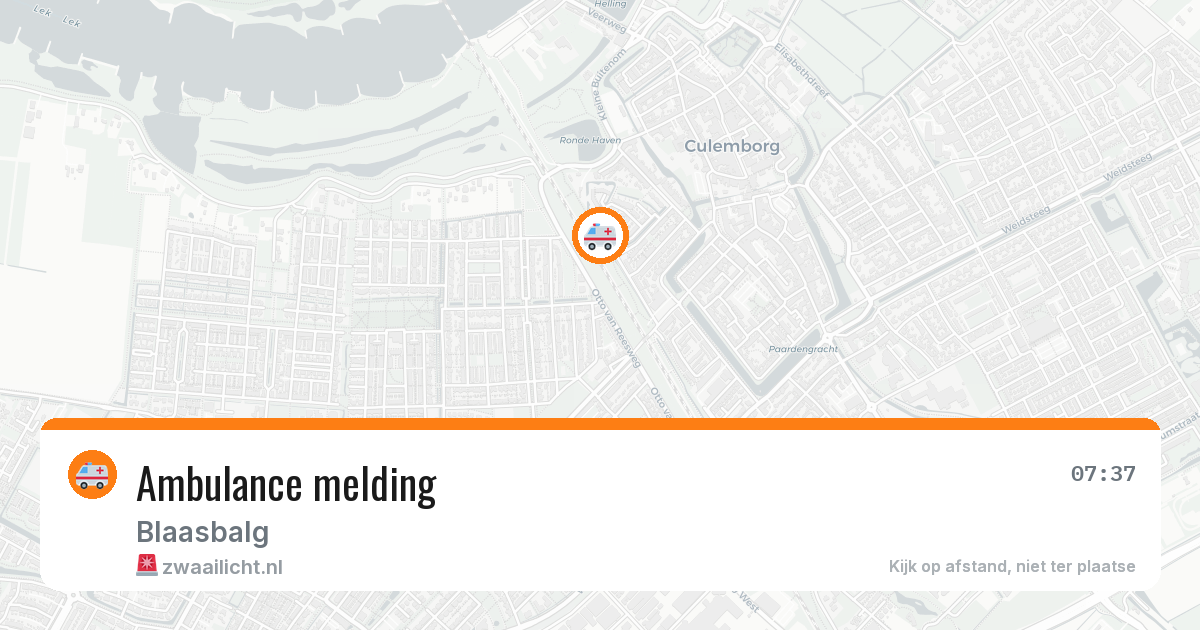 Ambulance melding — 10 mei 2026